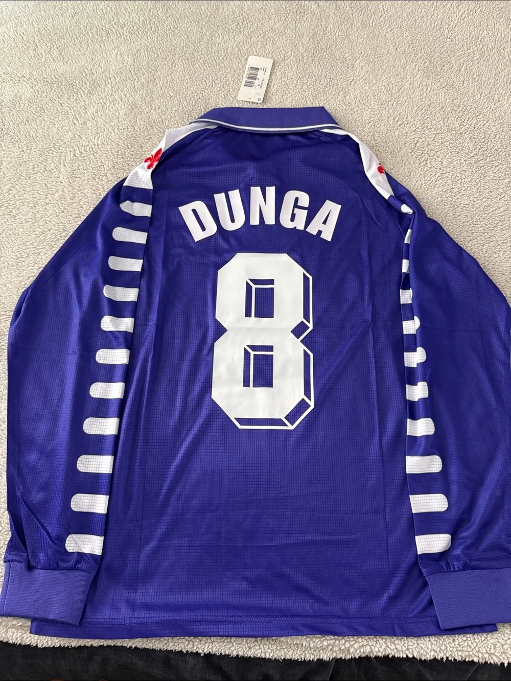 RARE AFC Fiorentina 🇮🇹 #8 Dunga 1998-99 Serie A FILA Long Sleeve Jersey - Picture 1 of 9